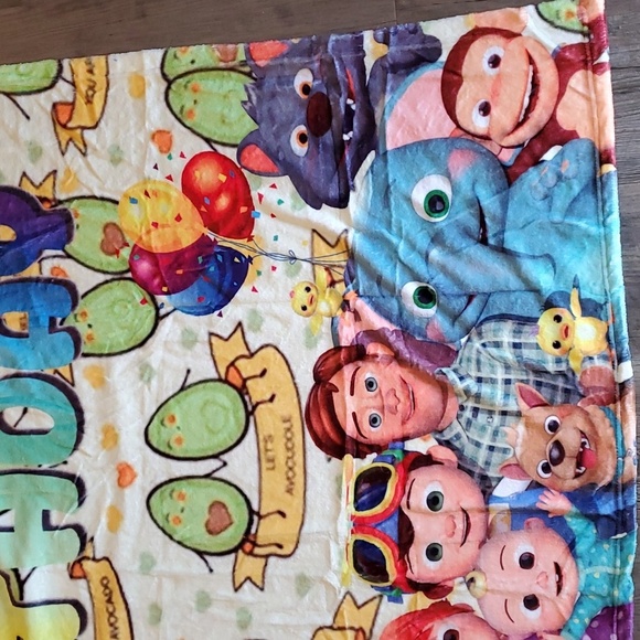 CocoMelon Fleece Happy Birthday Blanket - Picture 3 of 6